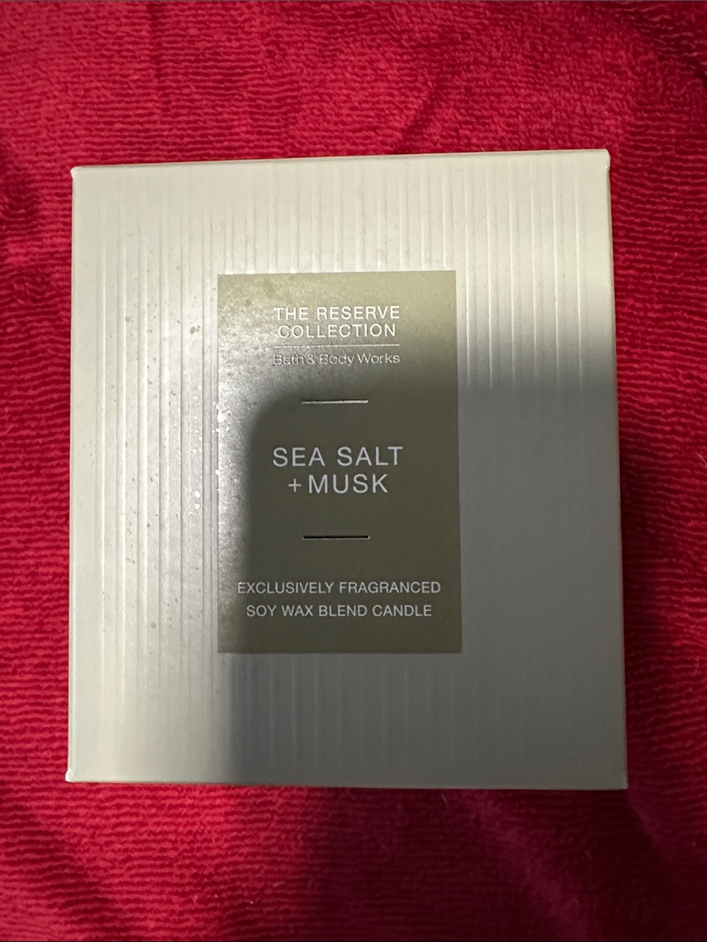 The reserve collection sea salt and musk single wick candle